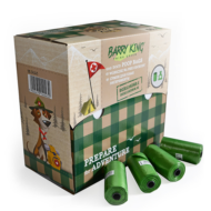BK14043 Barry King kutyaürülék szedő zacskó kínálódobozban - zöld, biológiailag lebomló 50x20db