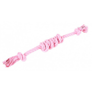 BK15719 Kutyajáték-BARRY KING extra csomós kötél, pink, 47 cm