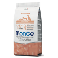 Monge Dog MONOPROTEIN Speciality line All Breeds Puppy&Junior lazac-rizs 2,5kg, 12kg, 15kg