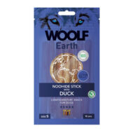 RD1071 Kutya és macska jutalomfalat-Woolf Earth NOOHIDE kollagénes rúd kacsahússal S 90g, 11,5x1cm (10db/csomag)