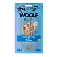 RD1072 Kutya és macska jutalomfalat-Woolf Earth NOOHIDE kollagénes rúd tonhallal S 90g, 11,5x1cm (10db/csomag)