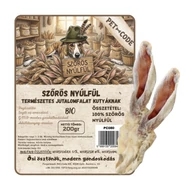 PC080 Kutya jutalomfalat - Szőrös nyúlfül 200g