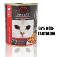 RD300 FINE CAT macskakonzerv SZAFTOS HÚSKOCKÁK- MARHA 67%-os hústartalommal 830gr (12db/krt)