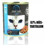 RD302 FINE CAT macskakonzerv SZAFTOS HÚSKOCKÁK- HAL 67%-os hústartalommal 830gr (12db/krt)