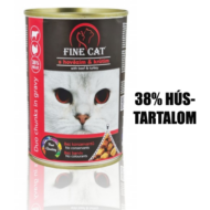 RD334 FINE CAT macskakonzerv DUO szaftos húskockák MARHA-PULYKA 38%-os hústartalommal 415gr (12db/krt)
