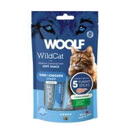 RD5204 Macska jutalomfalat - Woolf Wildcat Krémsnack - tőkehal & csirke + Yucca kivonat 5x14g