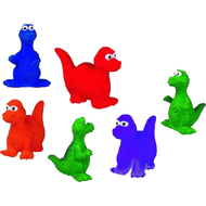487,93 Kutyajáték-Latex színes dinoszauruszok 7-8cm