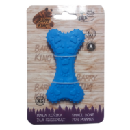 BK15502 Kutyajáték-Barry King puppy bone kutyajáték -kék mancsos dental gumi csont XS 10cm