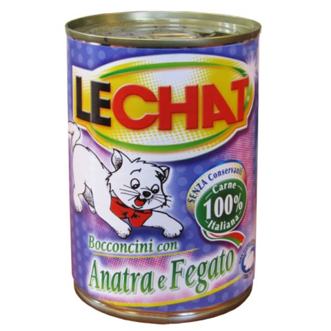 Lechat Premium konzerv macskaeledel Adult kacsa-máj 400gr 