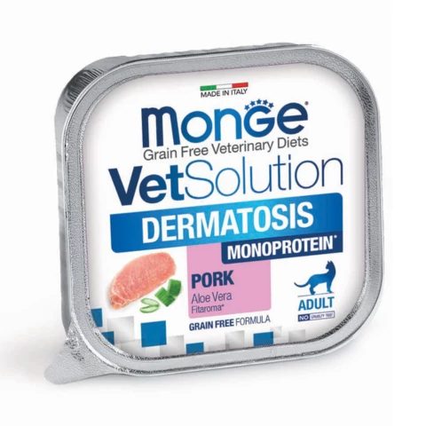Monge Cat VetSolution Dermatosis - Bőr- és szőrbetegségek 100g