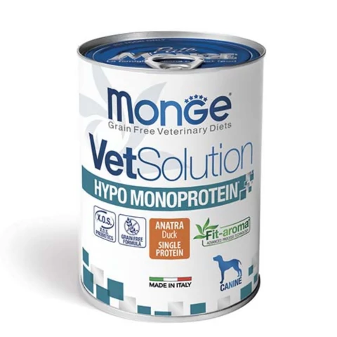 Monge Dog VetSolution HYPO Monoprotein konzerv kutyaeledel Kacsa 400g