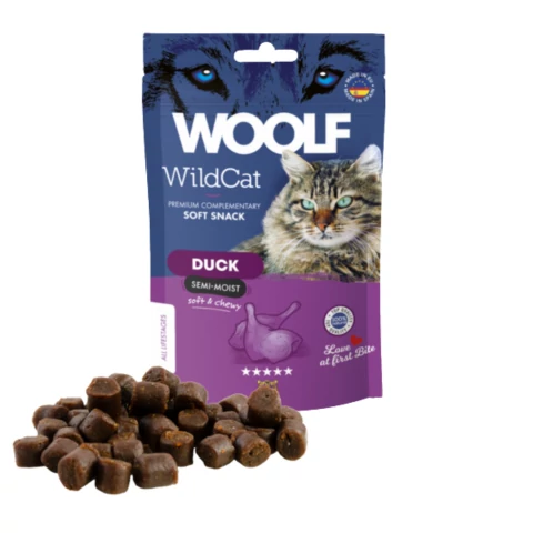 RD5101 Macska jutalomfalat - Woolf Wildcat Snacks - kacsa 50g 