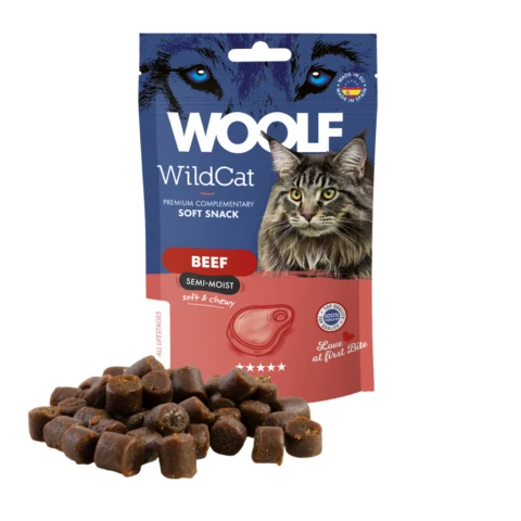RD5106 Macska jutalomfalat - Woolf Wildcat Snacks - marha 50g