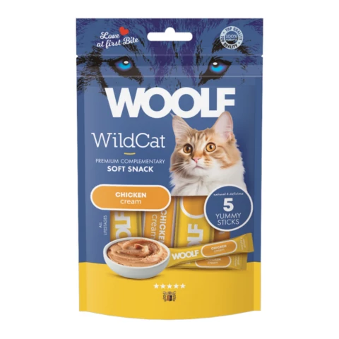 RD5207 Macska jutalomfalat - Woolf Wildcat Krémsnack - csirke 5x14g